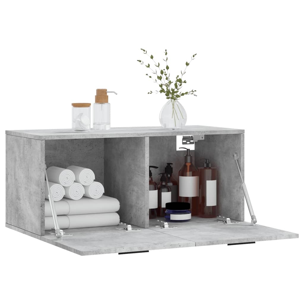 VidaXL Wandkast 80x36,5x35 cm bewerkt hout betongrijs