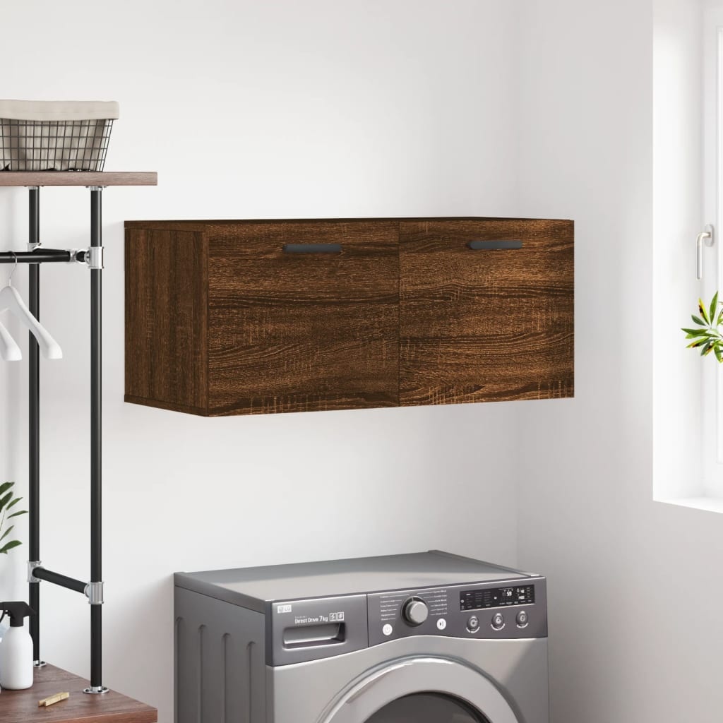 VidaXL Wandkast 80x36,5x35 cm bewerkt hout bruineikenkleurig