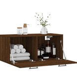 VidaXL Wandkast 80x36,5x35 cm bewerkt hout bruineikenkleurig