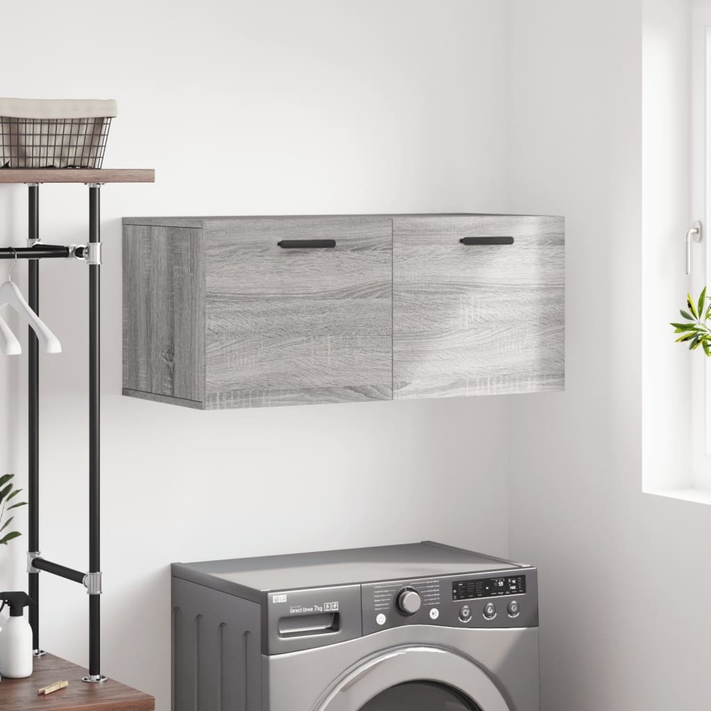VidaXL Wandkast 80x36,5x35 cm bewerkt hout grijs sonoma eikenkleurig