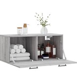 VidaXL Wandkast 80x36,5x35 cm bewerkt hout grijs sonoma eikenkleurig