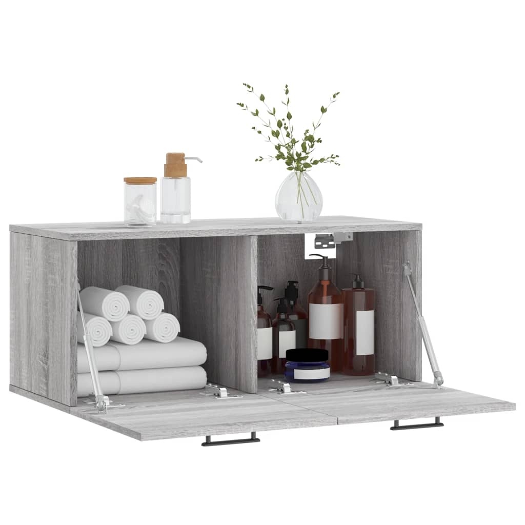 VidaXL Wandkast 80x36,5x35 cm bewerkt hout grijs sonoma eikenkleurig