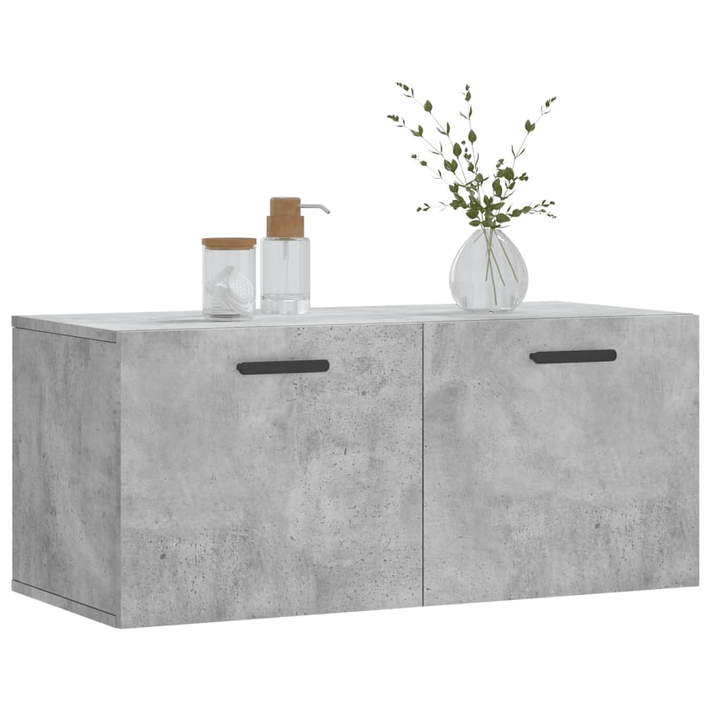 VidaXL Wandkast 80x36,5x35 cm bewerkt hout betongrijs