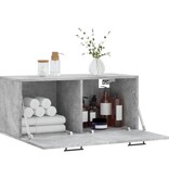 VidaXL Wandkast 80x36,5x35 cm bewerkt hout betongrijs