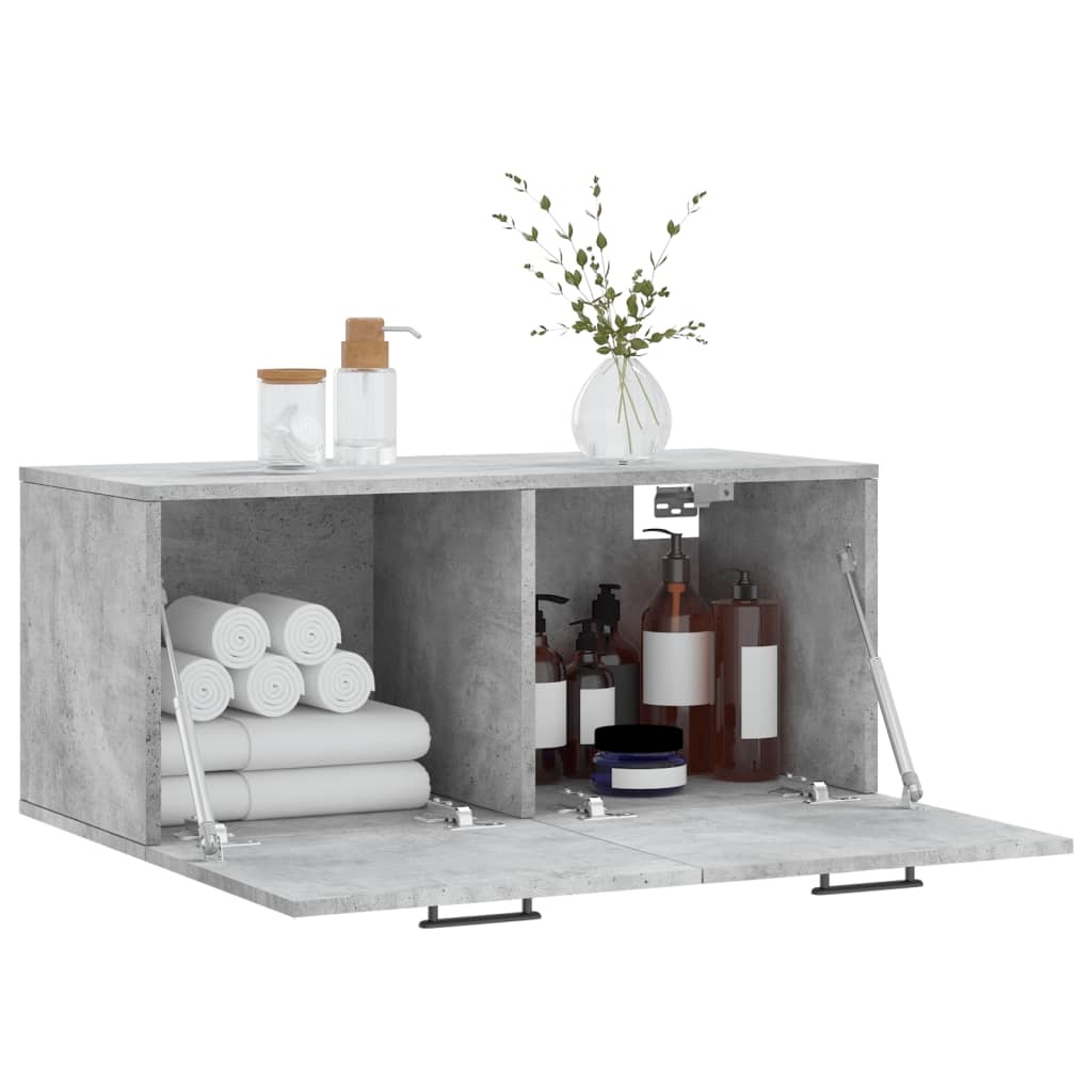 VidaXL Wandkast 80x36,5x35 cm bewerkt hout betongrijs
