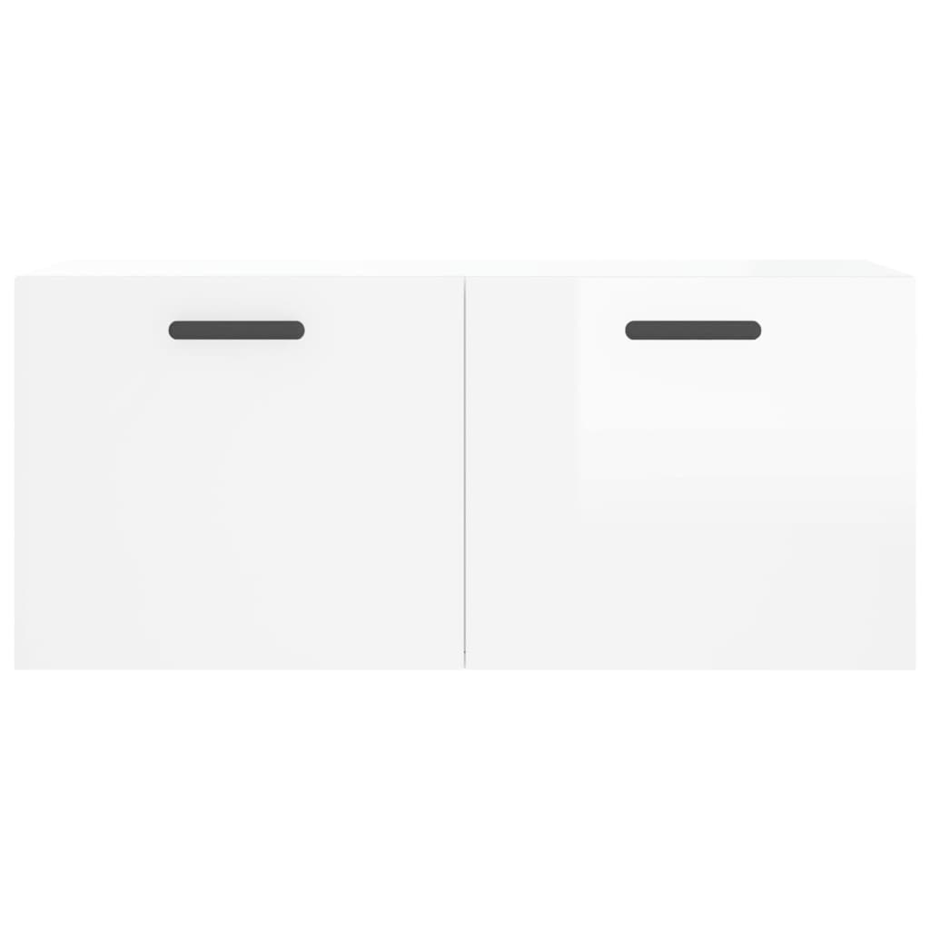 VidaXL Wandkast 80x36,5x35 cm bewerkt hout hoogglans wit