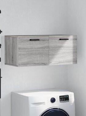 VidaXL Wandkast 80x36,5x35 cm bewerkt hout grijs sonoma eikenkleurig