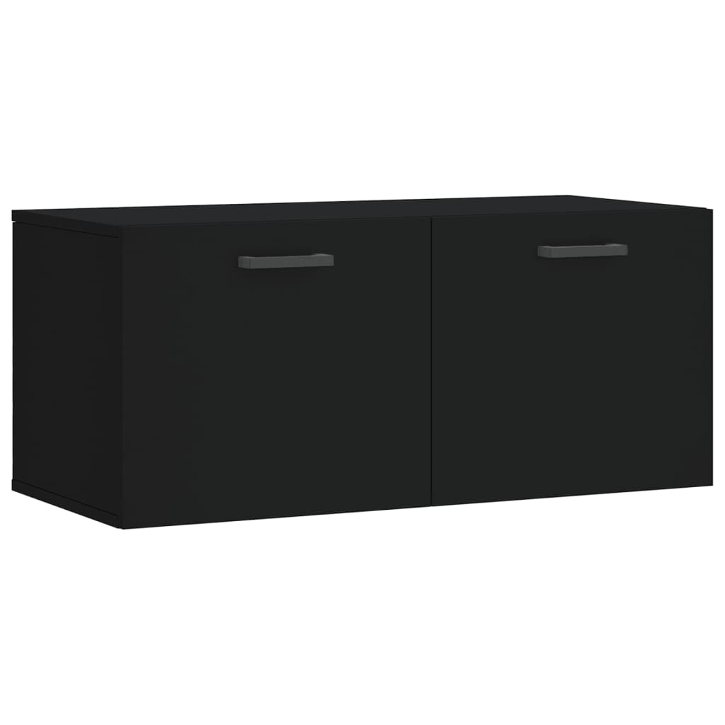 VidaXL Wandkast 80x36,5x35 cm bewerkt hout zwart