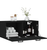 VidaXL Wandkast 80x36,5x35 cm bewerkt hout zwart