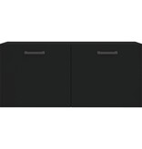 VidaXL Wandkast 80x36,5x35 cm bewerkt hout zwart
