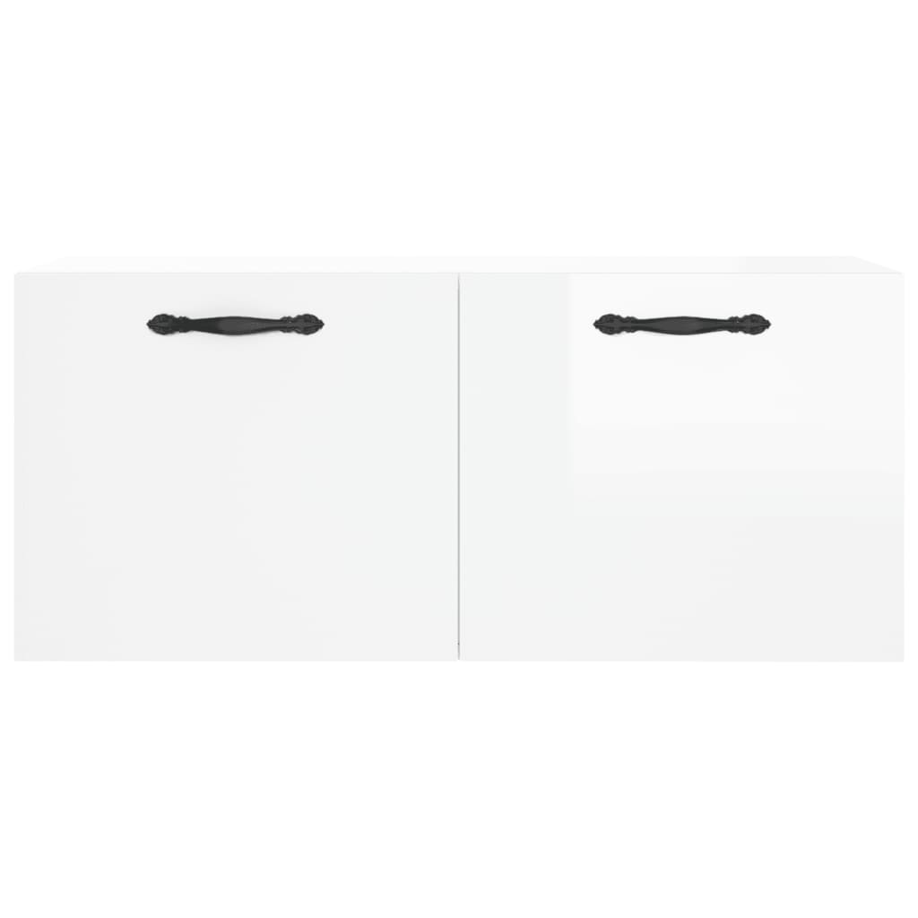 VidaXL Wandkast 80x36,5x35 cm bewerkt hout hoogglans wit