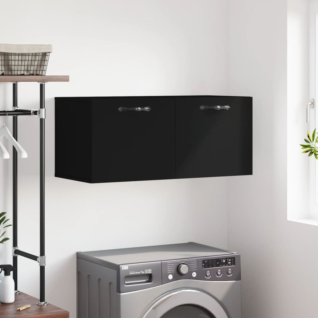 VidaXL Wandkast 80x36,5x35 cm bewerkt hout zwart