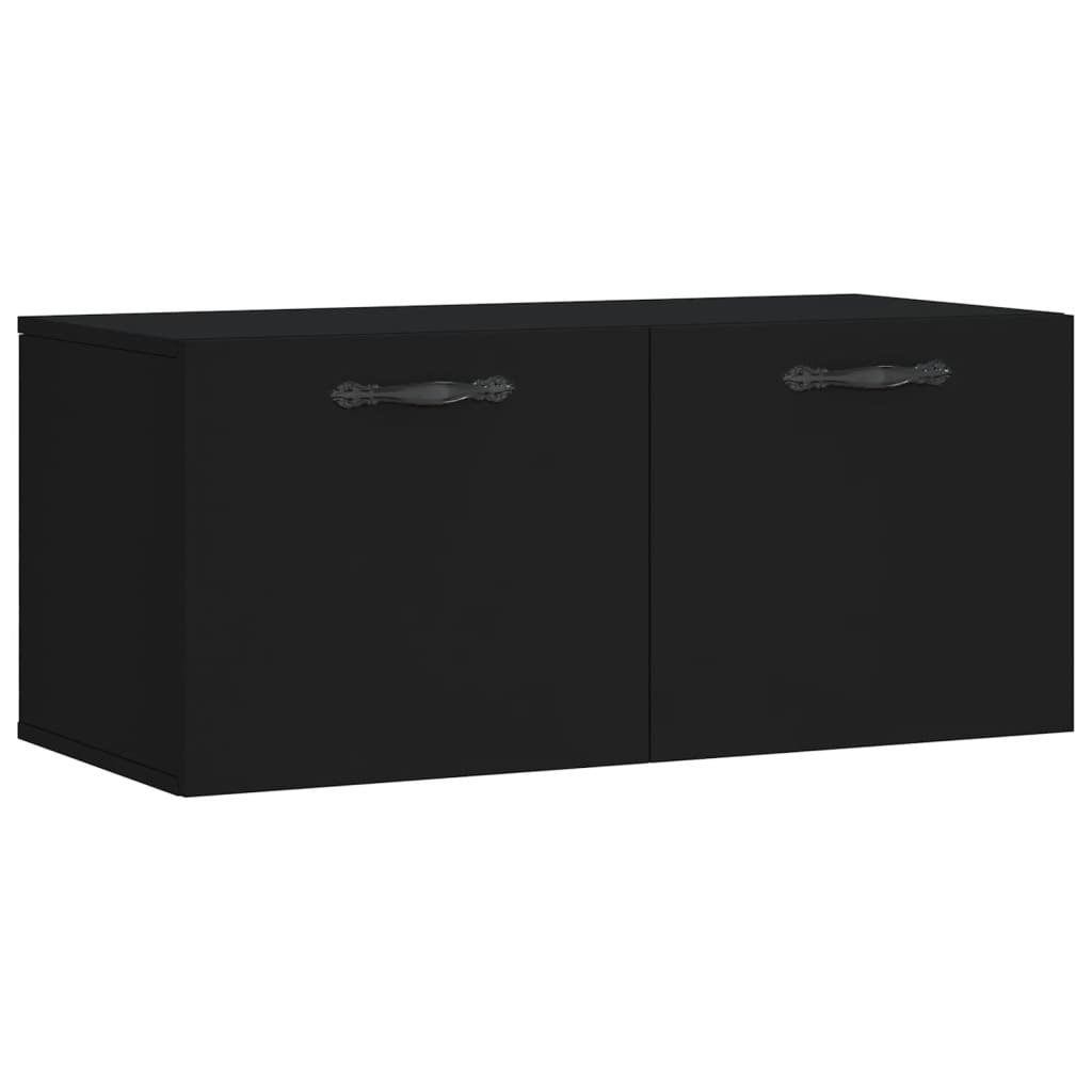 VidaXL Wandkast 80x36,5x35 cm bewerkt hout zwart