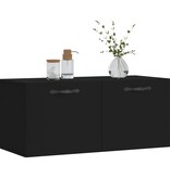 VidaXL Wandkast 80x36,5x35 cm bewerkt hout zwart