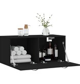 VidaXL Wandkast 80x36,5x35 cm bewerkt hout zwart