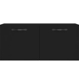 VidaXL Wandkast 80x36,5x35 cm bewerkt hout zwart
