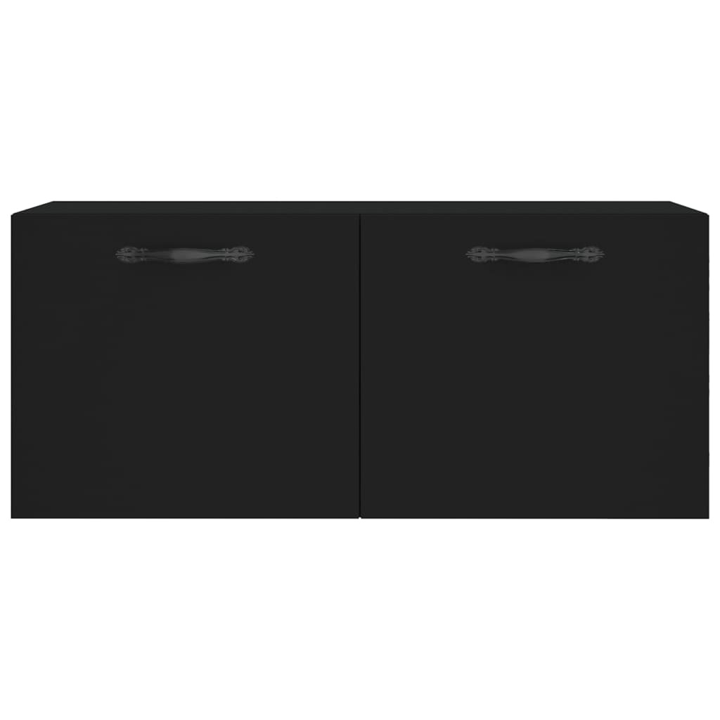 VidaXL Wandkast 80x36,5x35 cm bewerkt hout zwart
