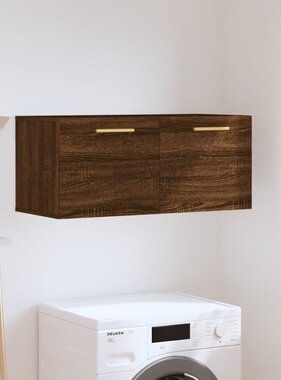 VidaXL Wandkast 80x36,5x35 cm bewerkt hout bruineikenkleurig