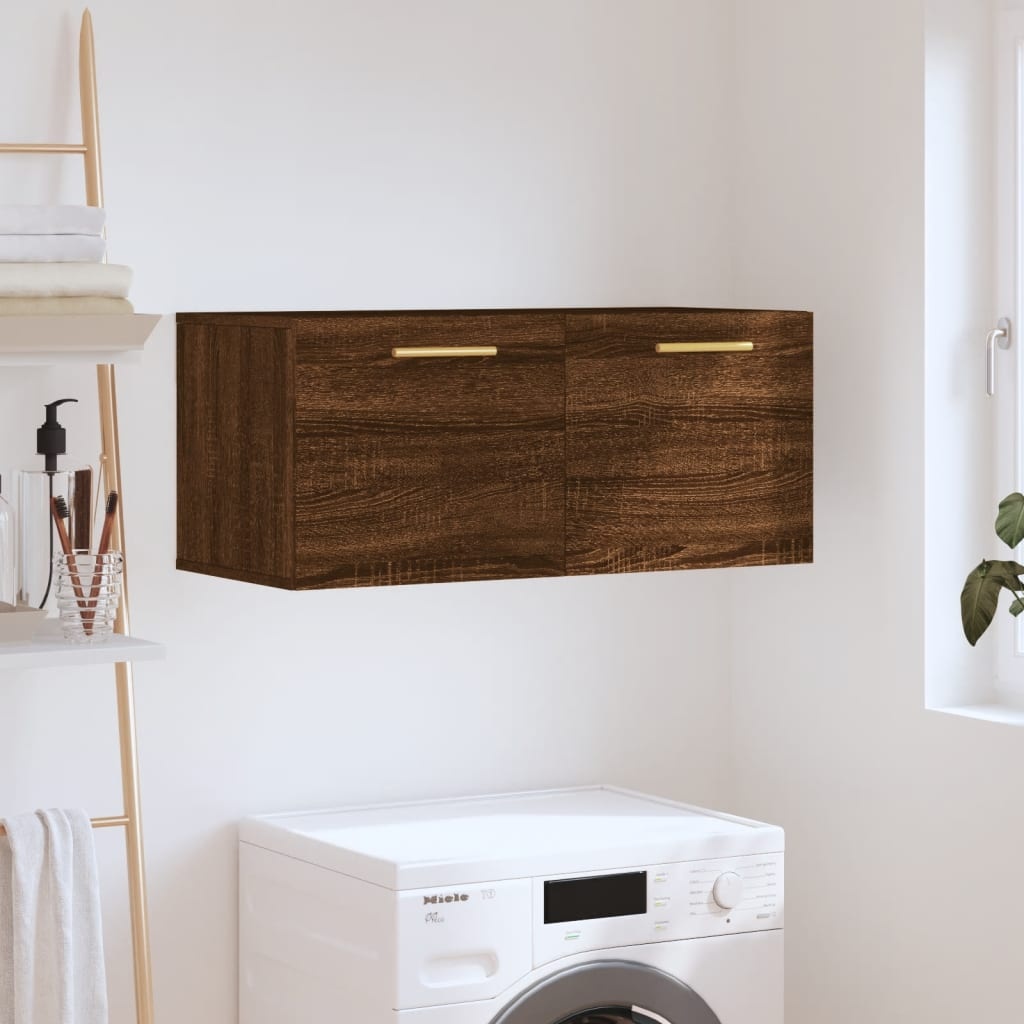 VidaXL Wandkast 80x36,5x35 cm bewerkt hout bruineikenkleurig