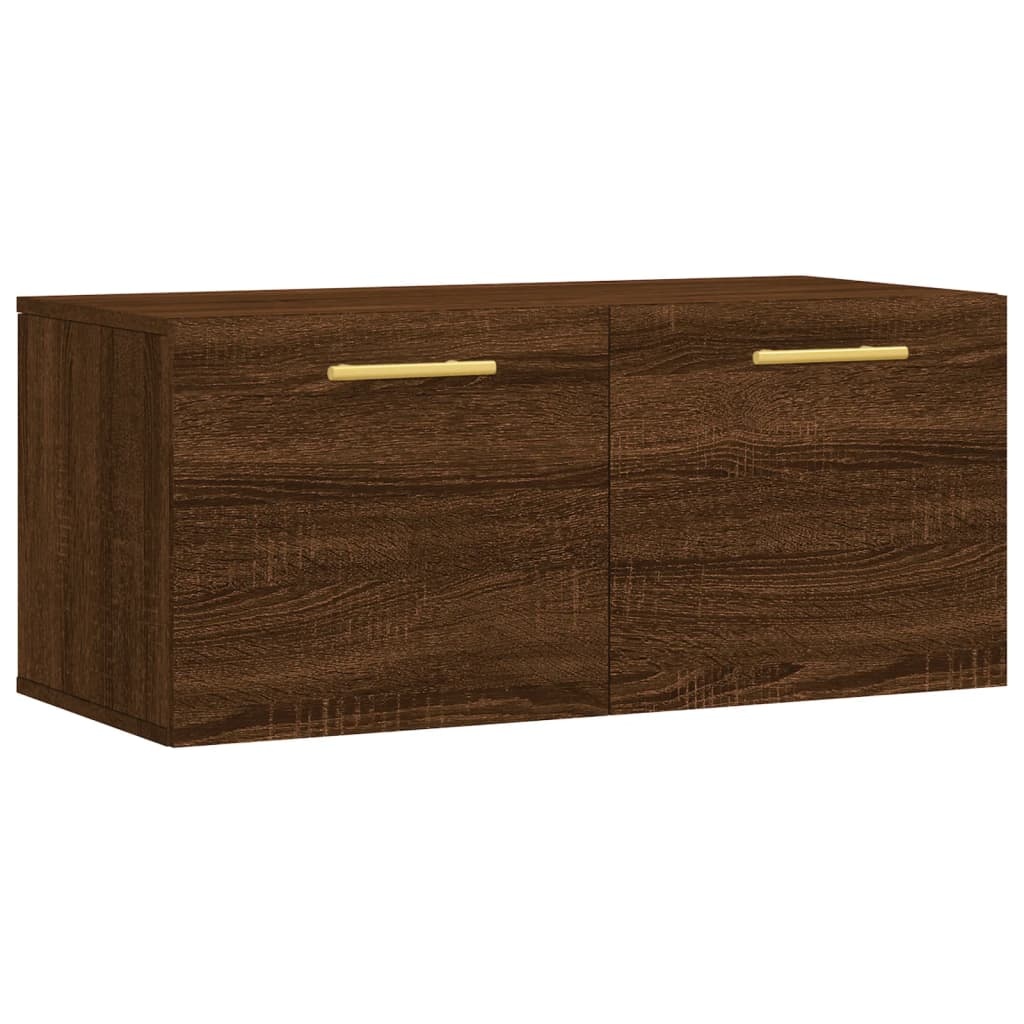 VidaXL Wandkast 80x36,5x35 cm bewerkt hout bruineikenkleurig