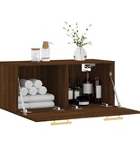 VidaXL Wandkast 80x36,5x35 cm bewerkt hout bruineikenkleurig