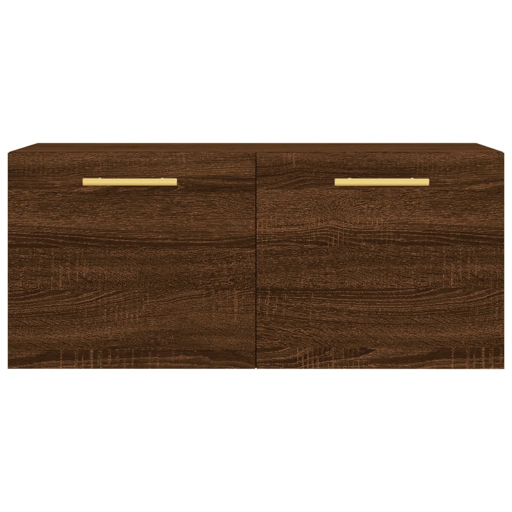 VidaXL Wandkast 80x36,5x35 cm bewerkt hout bruineikenkleurig