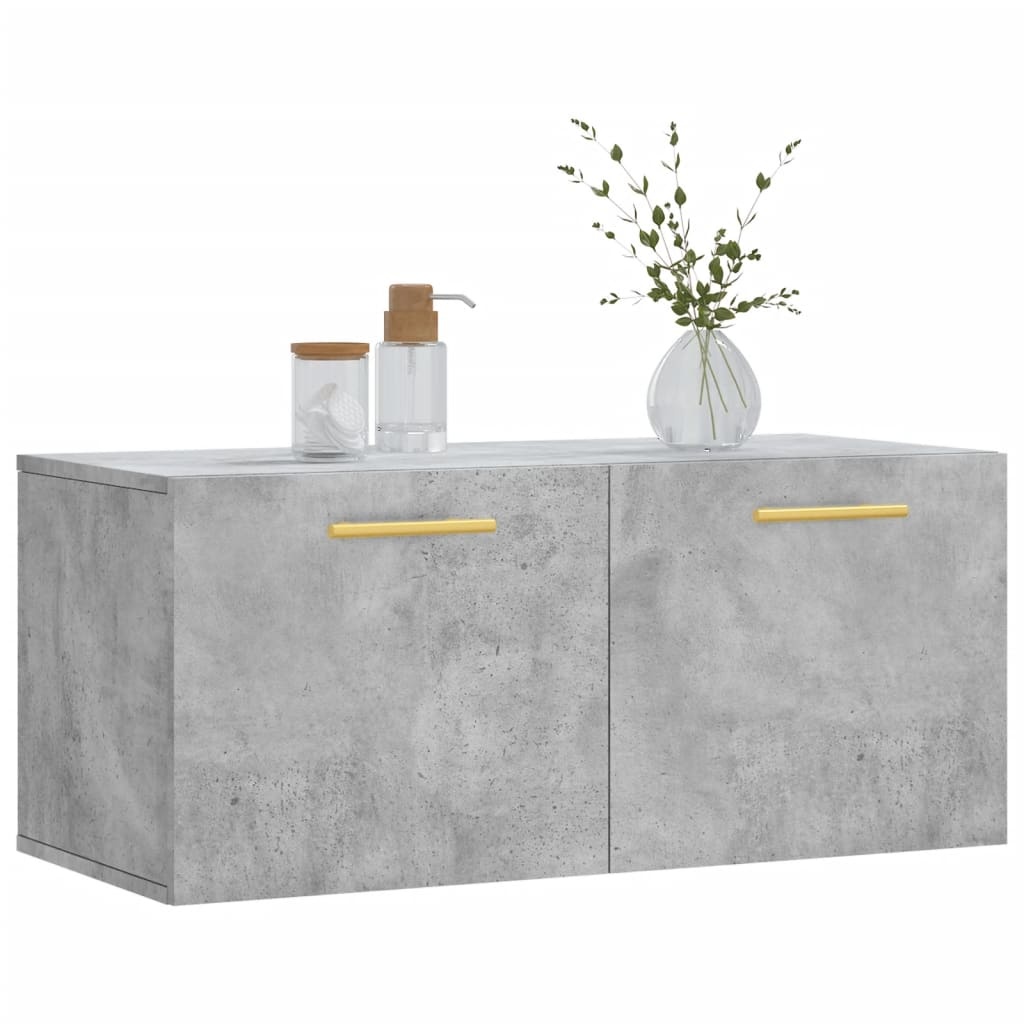 VidaXL Wandkast 80x36,5x35 cm bewerkt hout betongrijs