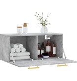 VidaXL Wandkast 80x36,5x35 cm bewerkt hout betongrijs