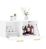 VidaXL Wandkast 80x36,5x35 cm bewerkt hout hoogglans wit