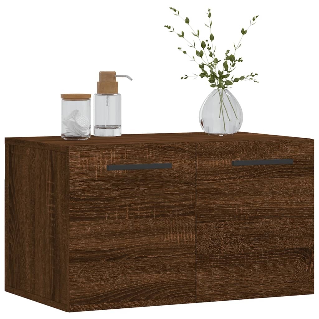 VidaXL Wandkast 60x36,5x35 cm bewerkt hout bruineikenkleurig