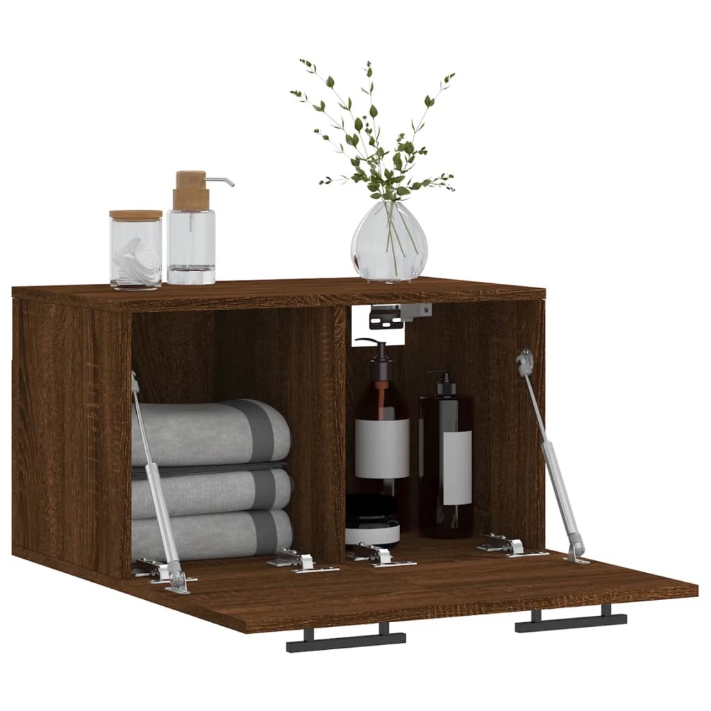 VidaXL Wandkast 60x36,5x35 cm bewerkt hout bruineikenkleurig