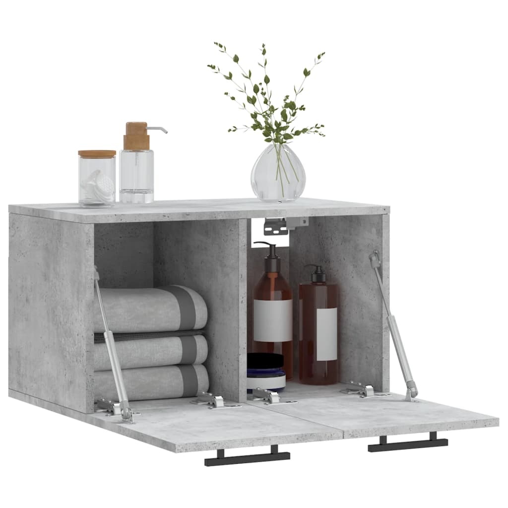VidaXL Wandkast 60x36,5x35 cm bewerkt hout betongrijs