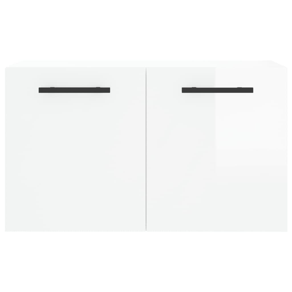 VidaXL Wandkast 60x36,5x35 cm bewerkt hout hoogglans wit