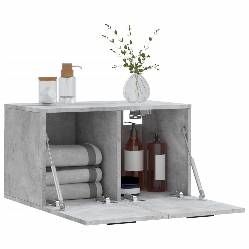 VidaXL Wandkast 60x36,5x35 cm bewerkt hout betongrijs
