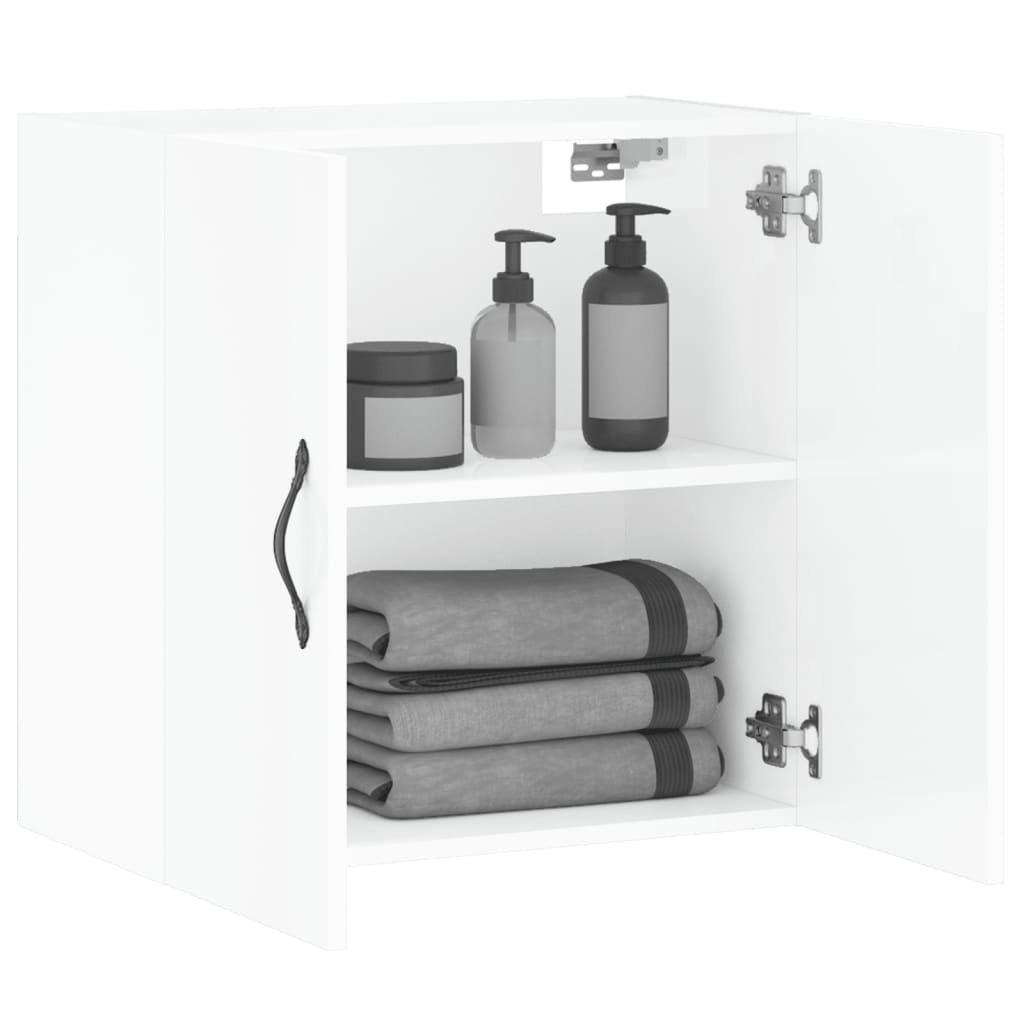 VidaXL Wandkast 60x31x60 cm bewerkt hout hoogglans wit