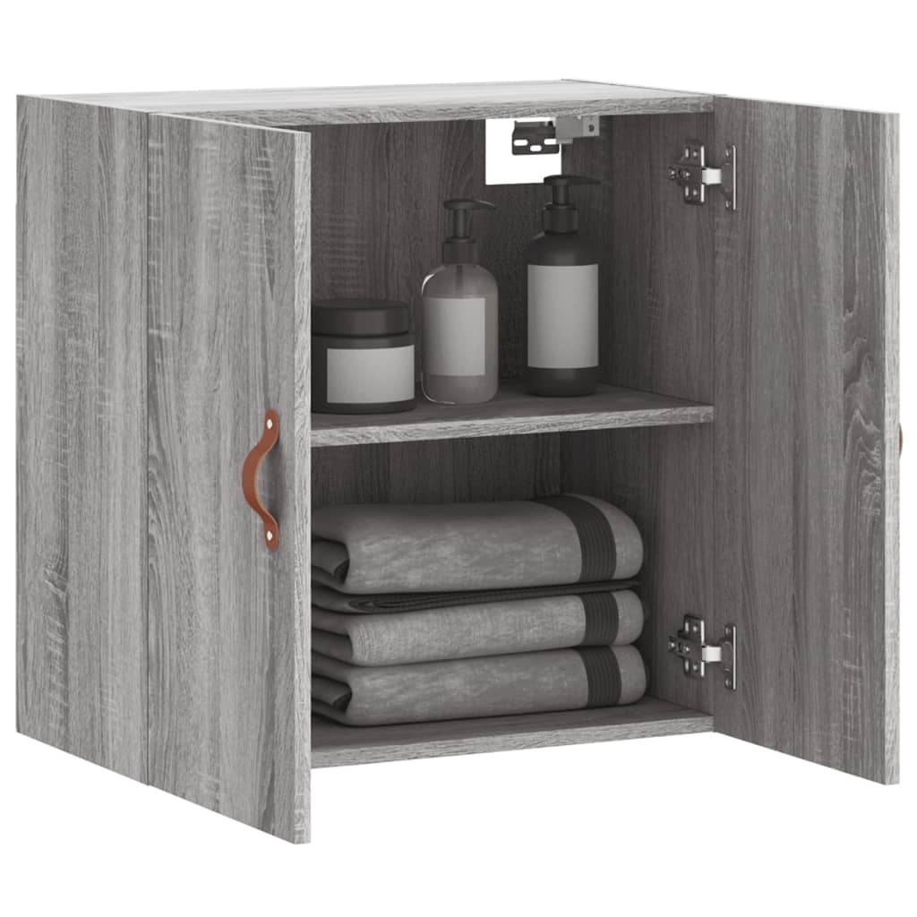 vidaXL Wandkast 60x31x60 cm bewerkt hout grijs sonoma eikenkleurig