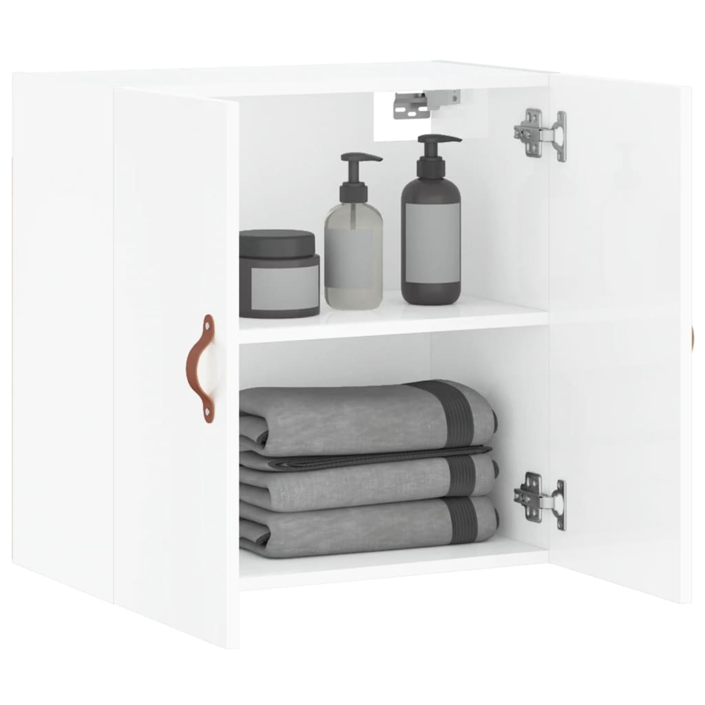 VidaXL Wandkast 60x31x60 cm bewerkt hout hoogglans wit