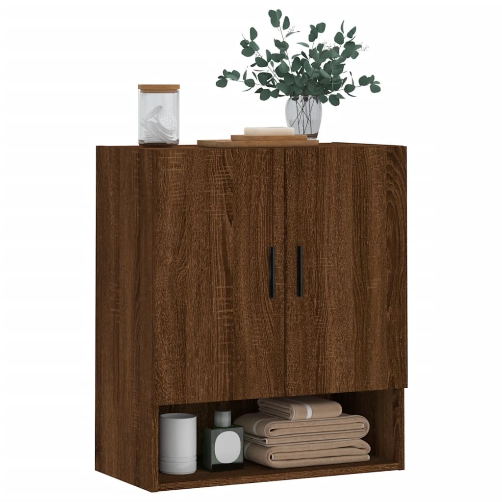 VidaXL Wandkast 60x31x70 cm bewerkt hout bruineikenkleurig