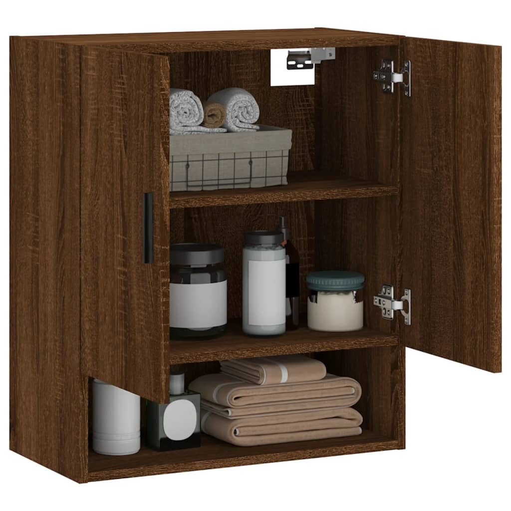 VidaXL Wandkast 60x31x70 cm bewerkt hout bruineikenkleurig