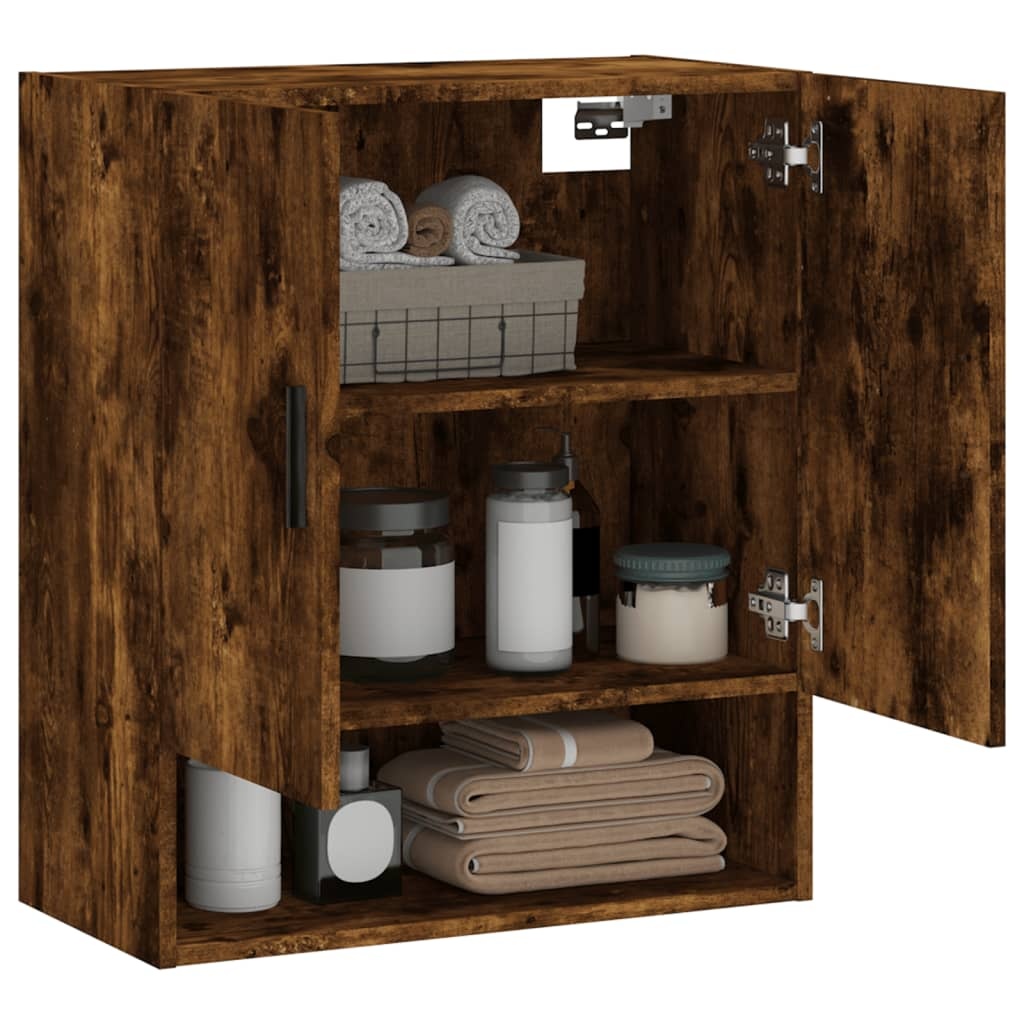 VidaXL Wandkast 60x31x70 cm bewerkt hout gerookt eikenkleurig