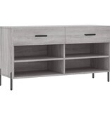 VidaXL Schoenenbank 102x35x55 cm bewerkt hout grijs sonoma eikenkleur