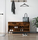 VidaXL Schoenenbank 102x35x55 cm bewerkt hout gerookt eikenkleurig