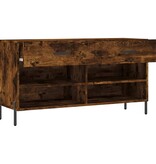VidaXL Schoenenbank 102x35x55 cm bewerkt hout gerookt eikenkleurig