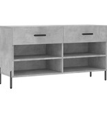 VidaXL Schoenenbank 102x35x55 cm bewerkt hout betongrijs