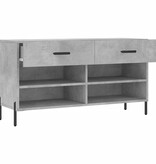 VidaXL Schoenenbank 102x35x55 cm bewerkt hout betongrijs