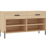 VidaXL Schoenenbank 102x35x55 cm bewerkt hout sonoma eikenkleurig
