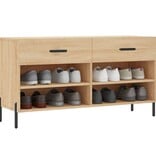 VidaXL Schoenenbank 102x35x55 cm bewerkt hout sonoma eikenkleurig