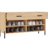 VidaXL Schoenenbank 102x35x55 cm bewerkt hout sonoma eikenkleurig