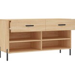 VidaXL Schoenenbank 102x35x55 cm bewerkt hout sonoma eikenkleurig