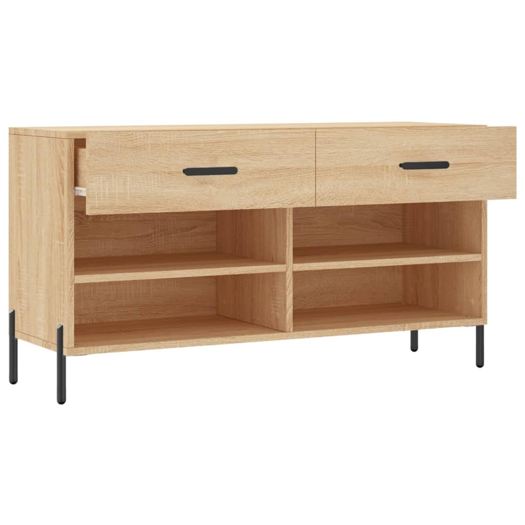 VidaXL Schoenenbank 102x35x55 cm bewerkt hout sonoma eikenkleurig